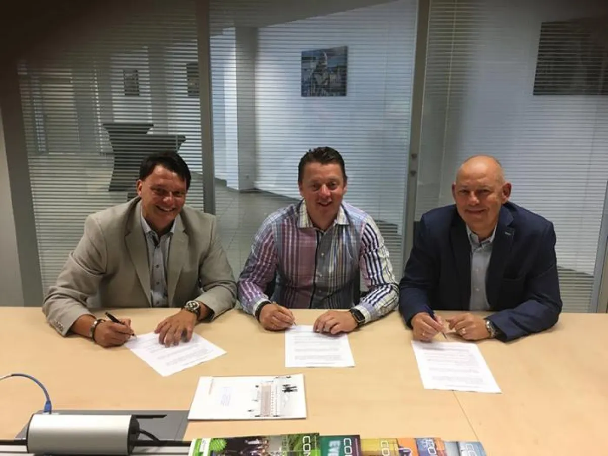 v. l. n. r.: Marcel Hulsker, Contargo, Stefan De Wilde, United Container, Cok Vinke, Contargo