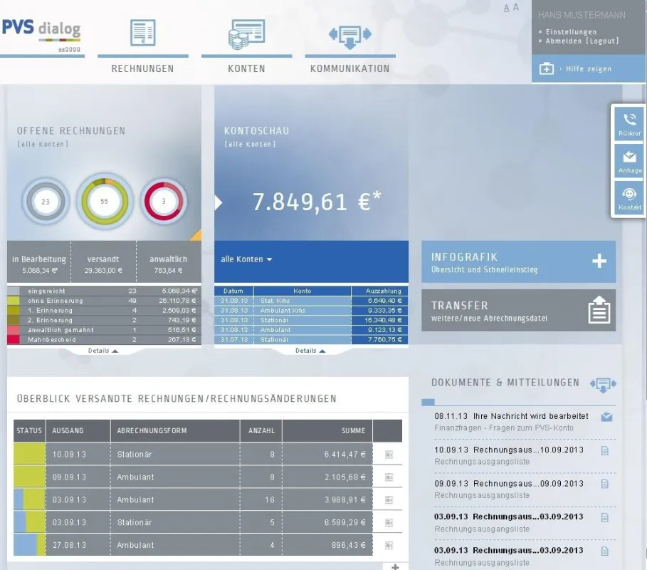 Startseite PVS dialog