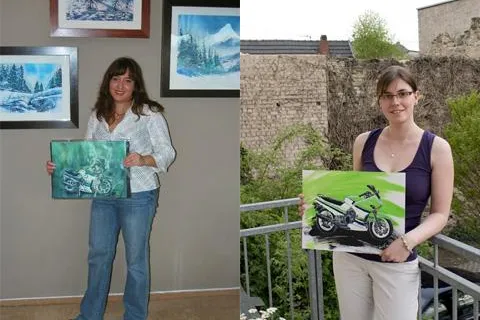 Bild: Junge Künstlerinnen unterstützen das Projekt 2009