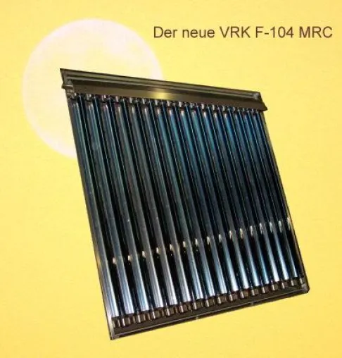 Der neue Edelstahl-Vakuumröhrenkollektor F-104 MRC für Industrie, Gewerbe und große Wohnbauten Bild: Der neue Edelstahl-Vakuumröhrenkollektor F-104 MRC für Industrie, Gewerbe und große Wohnbauten