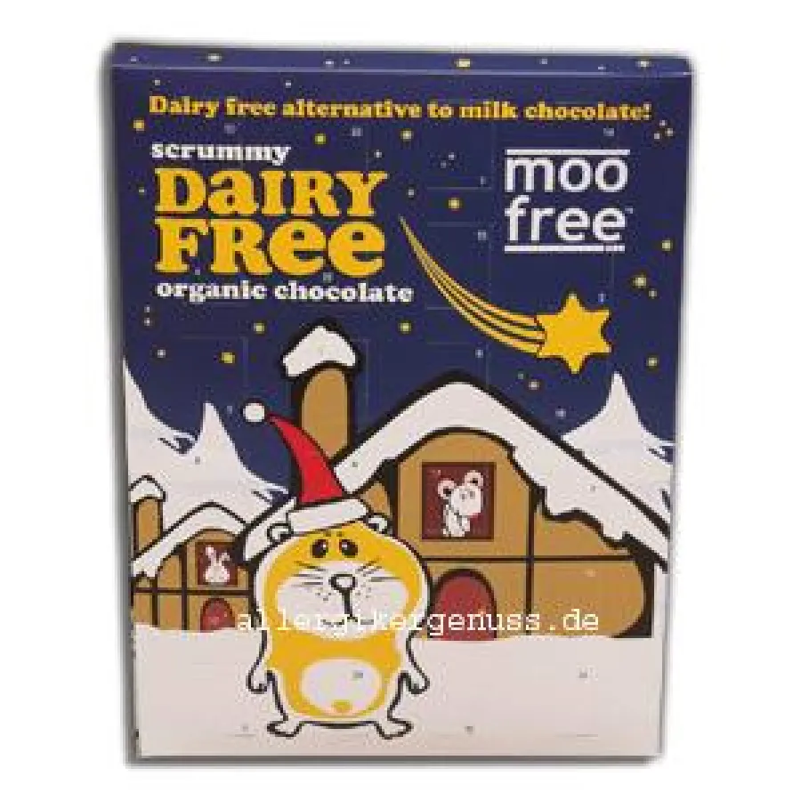 Milchfreier Adventskalender mit Reismilchschokolade