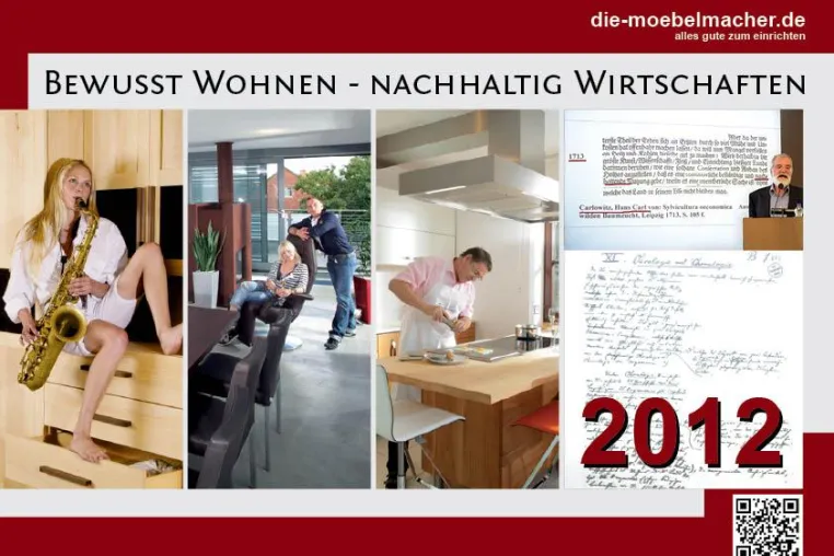 Bild: Massivholzküchen und Massivholzmöbel im Jahrbuch "Bewusst Wohnen - nachhaltig Wirtschaften" der Möbelmacher
