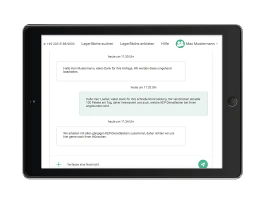Bild: Lagerplattform ShareHouse bietet neue Chat- und Angebotsfunktion