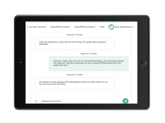 Bild: Lagerplattform ShareHouse bietet neue Chat- und Angebotsfunktion
