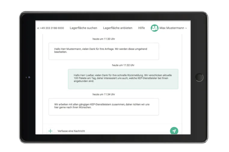 Bild: Lagerplattform ShareHouse bietet neue Chat- und Angebotsfunktion