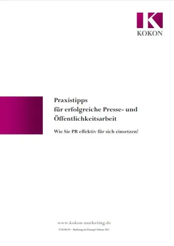 PR-Tipps vom Profi: kostenloses eBook Bild: PR-Tipps vom Profi: kostenloses eBook