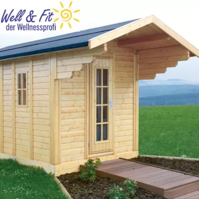 Bild: Wunschmaße und Massivholz ohne Aufpreis - Die Gartensauna in Kassettenbauweise