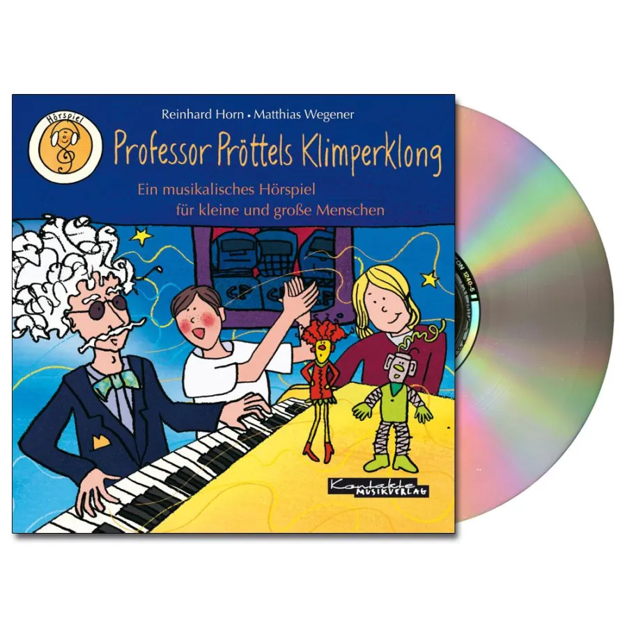 „Professor Pröttels Klimperklong“ - Hörspiel-CD: ca. 40 min, € 9,90, ISBN: 978-3-89617-038-5