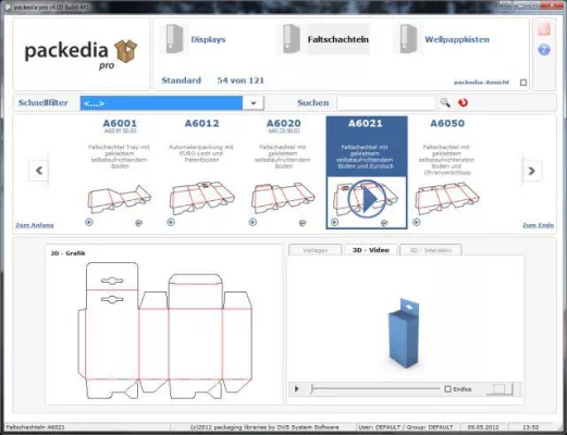 Bild: Verpackungsentwicklung ohne CAD mit 3D Darstellung der Verpackung