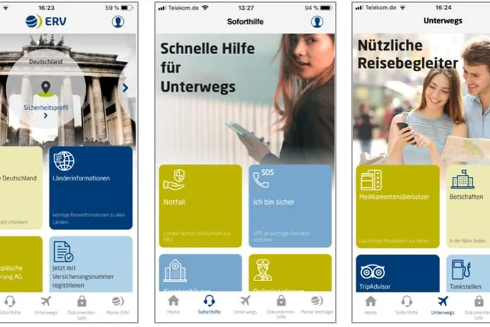 Bild: Sicher unterwegs mit der „ERV travel & care” App: Jetzt für alle zum Testen