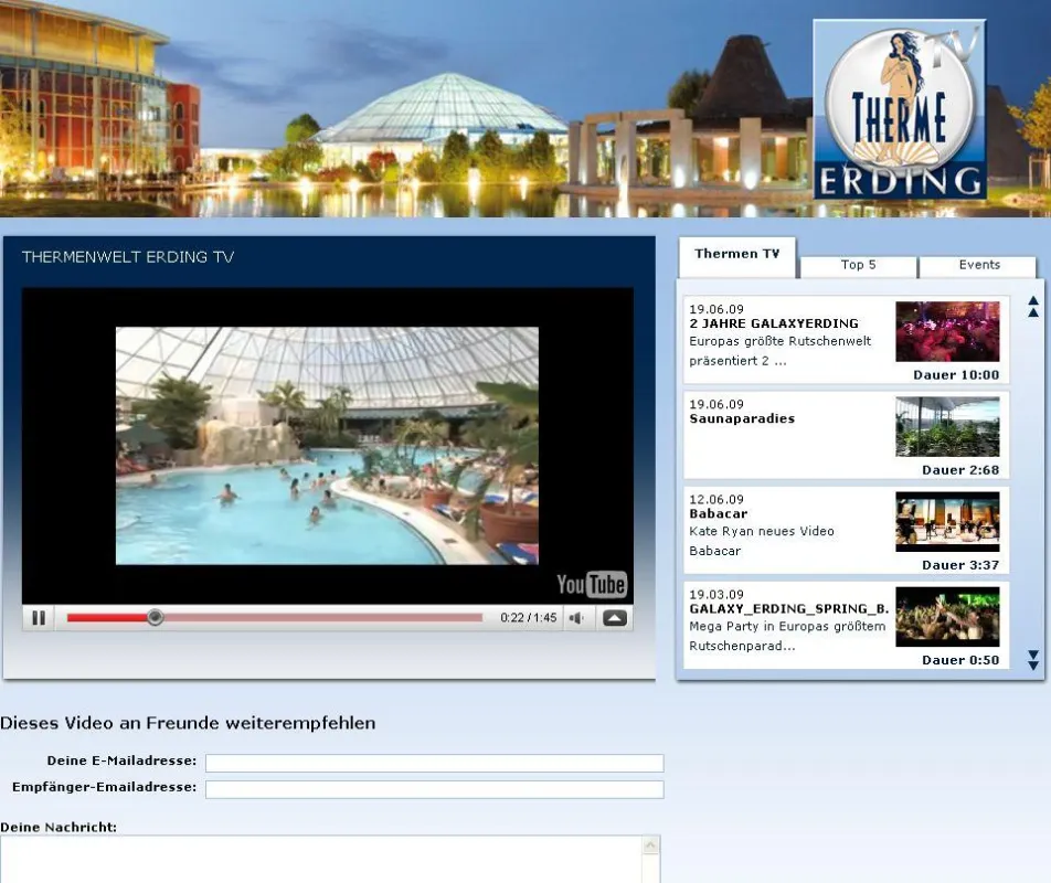 Screenshot www.therme-erding.tv