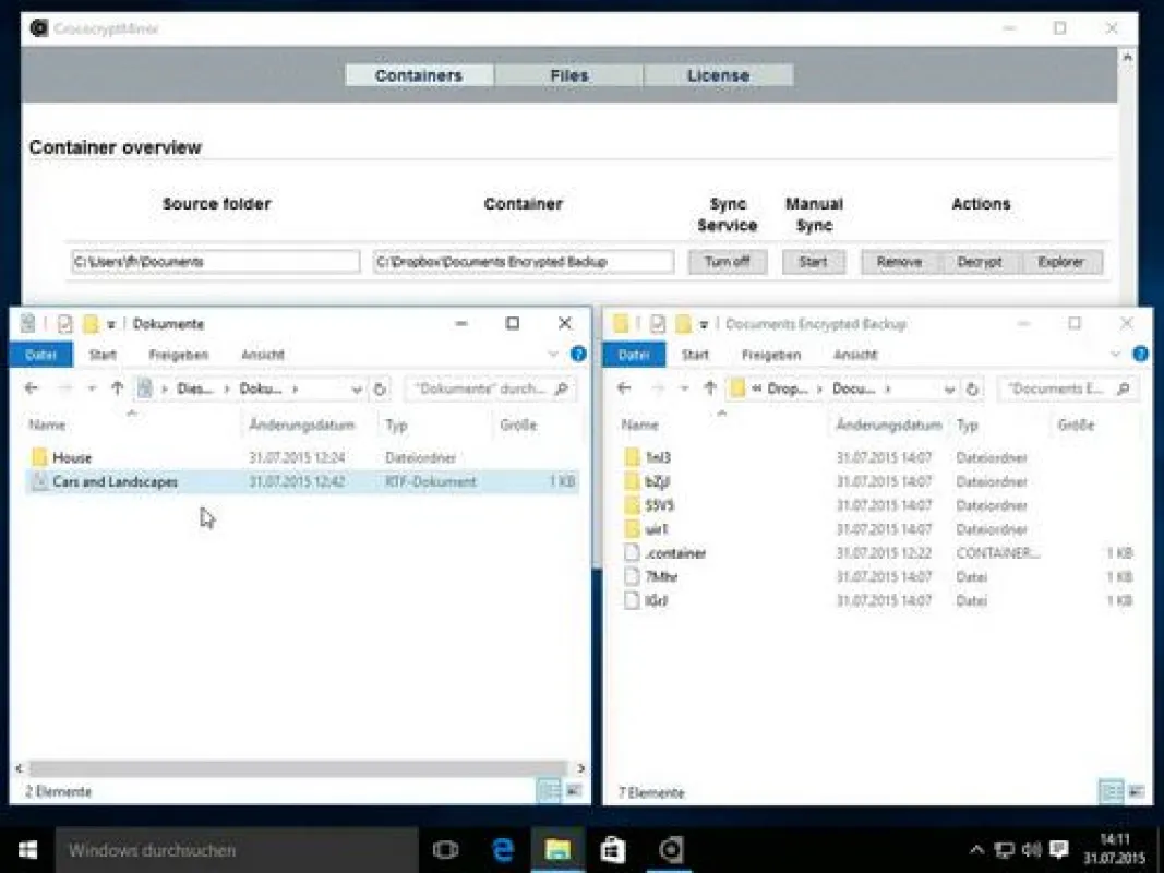 CrococryptMirror Verschlüsselung und Sync