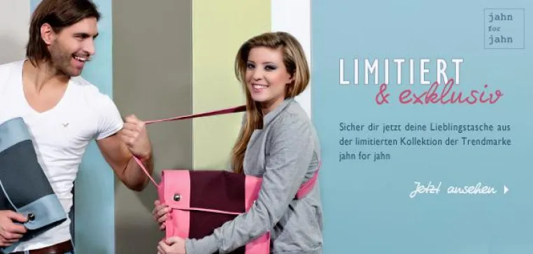 „Jahn for Jahn“ - limitierte Taschen-Kollektion exklusiv bei atrendo Bild: „Jahn for Jahn“ - limitierte Taschen-Kollektion exklusiv bei atrendo