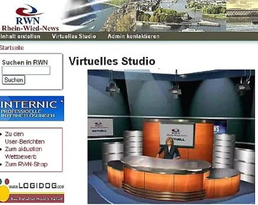 „Rhein-Wied-News“ startet das „Virtuelle TV-Studio“ Bild: „Rhein-Wied-News“ startet das „Virtuelle TV-Studio“