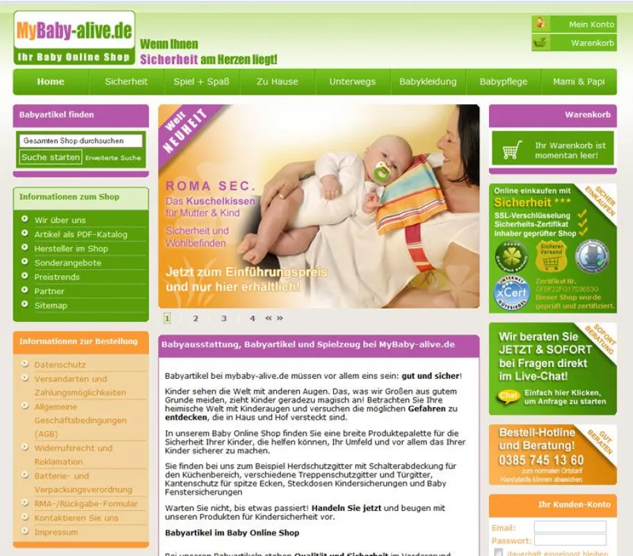 Der Baby Online Shop MyBaby-alive.de möchte seine Kunden durch einen aussergewöhnlichen Kundenservice begeistern.