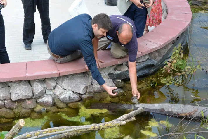 Bild: Eröffnung von 'Emys Zuhause' – ein neugeschaffenes Biotop für die Europäische Sumpfschildkröte