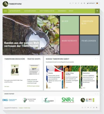 Bild: Aufschaltung der neuen Internetpräsenz - www.timberfarm.de