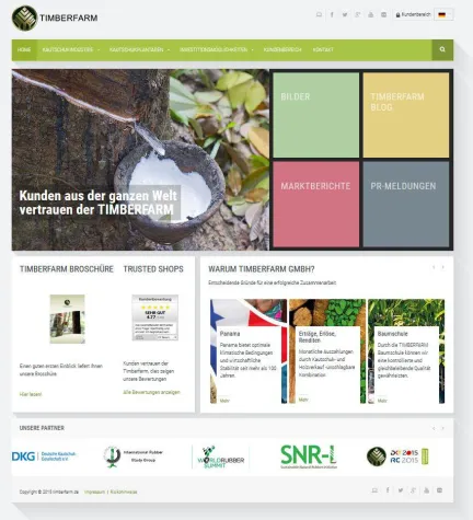 Bild: Aufschaltung der neuen Internetpräsenz - www.timberfarm.de