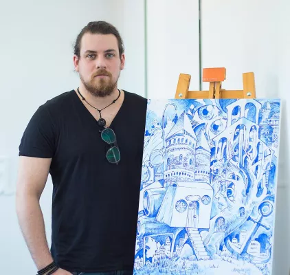 Vernissage mit Adrian Koppenhagen in Lippstadt Bild: Vernissage mit Adrian Koppenhagen in Lippstadt