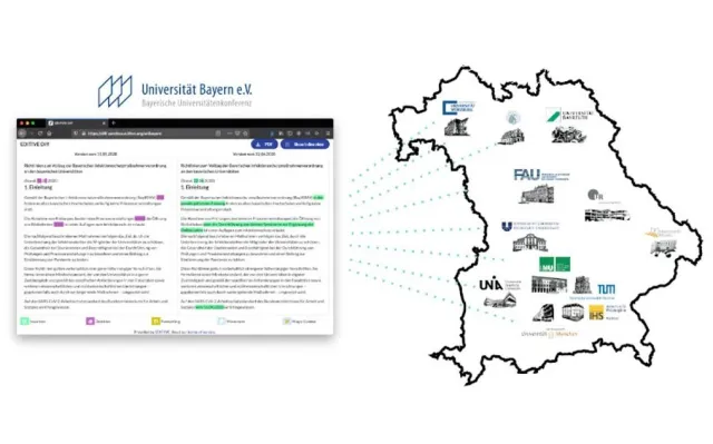Bild: EDITIVE unterstützt Bayerns Universitäten in den Updates der Covid-Richtlinien an über 100.000 Studierende