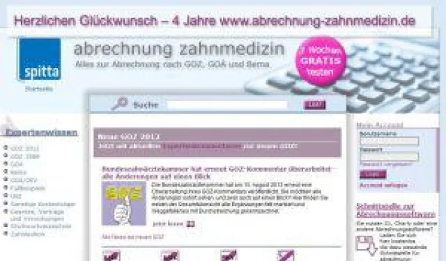 Bild: abrechnung-zahnmedizin.de feiert vierjähriges Jubiläum