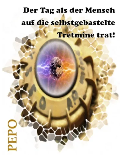 Bild: Der Tag als der Mensch auf die selbstgebastelte Tretmine trat! - Aktuelle Beschreibung der heutigen Zeit