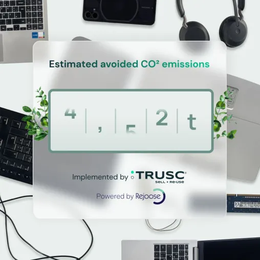 TRUSC & Rejoose: CO₂-Counter wird zum Gamechanger im IT-Remarketing Bild: TRUSC & Rejoose: CO₂-Counter wird zum Gamechanger im IT-Remarketing