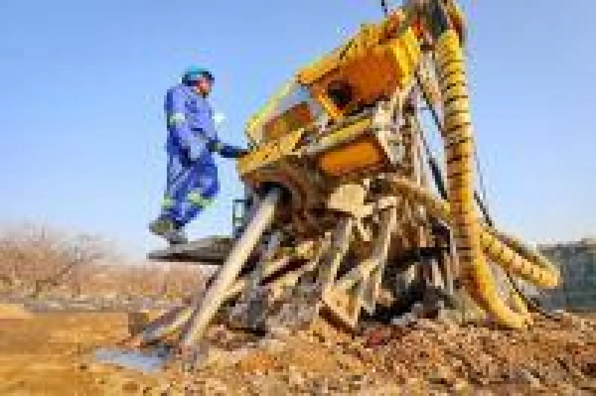 Bohrung auf dem Twin Hills-Projekt; Foto: Osino Resources