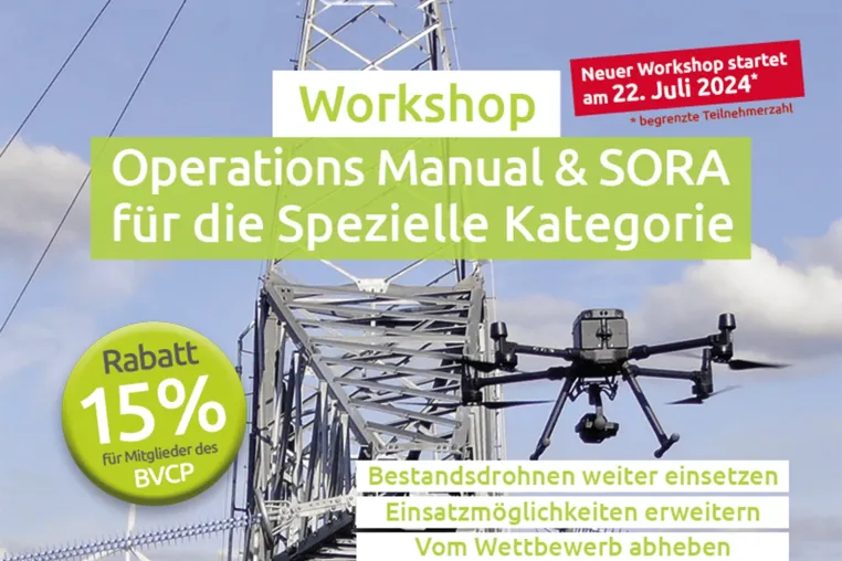 Neuer Workshop Operations Manual & SORA für Drohnenflüge in der Speziellen Kategorie Bild: Neuer Workshop Operations Manual & SORA für Drohnenflüge in der Speziellen Kategorie