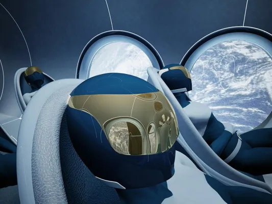 Bild: Designer präsentieren Interieur des Raumflugzeugs «Enterprise»