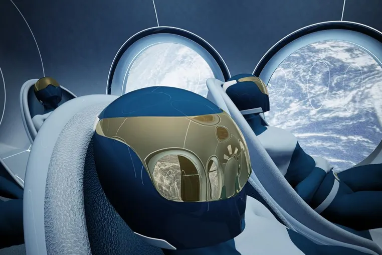 Designer präsentieren Interieur des Raumflugzeugs «Enterprise» Bild: Designer präsentieren Interieur des Raumflugzeugs «Enterprise»