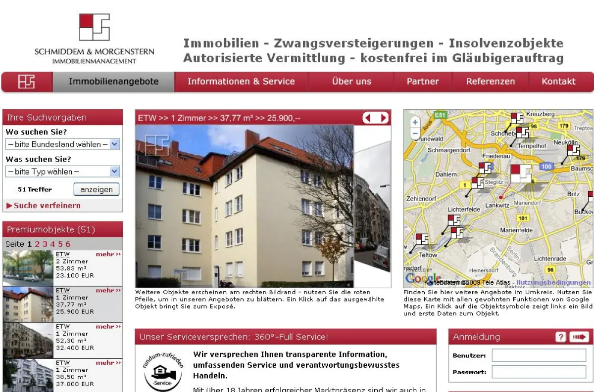 Umfassende Online-Datenbank zu Zwangsversteigerungsobjekten in Berlin, Brandenburg und Mecklenburg-Vorpommern.