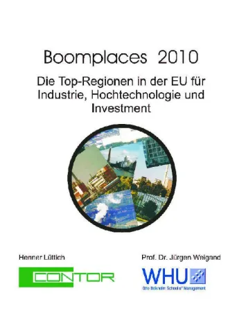 Bild: Boomplaces 2010: Westeuropäische Regionen und insbesondere deutsche Regionen finden zurück an die Spitze