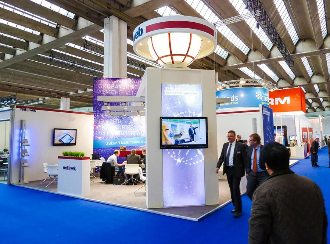 Messestand red.web auf der WAN IFRA Expo 2012 Frankfurt