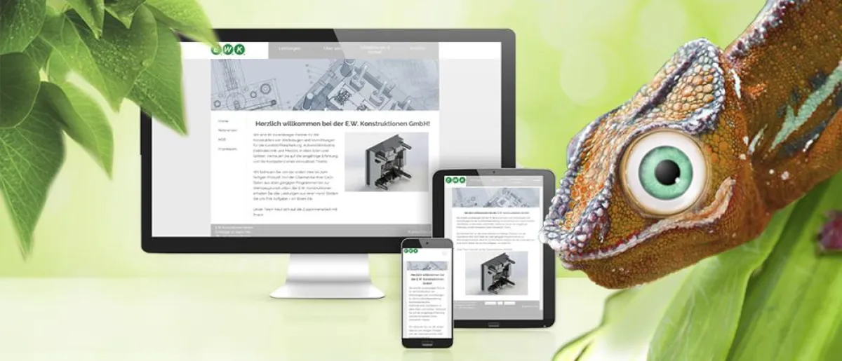Responsive Webdesign stellt die Website auf allen Endgeräten perfekt dar.