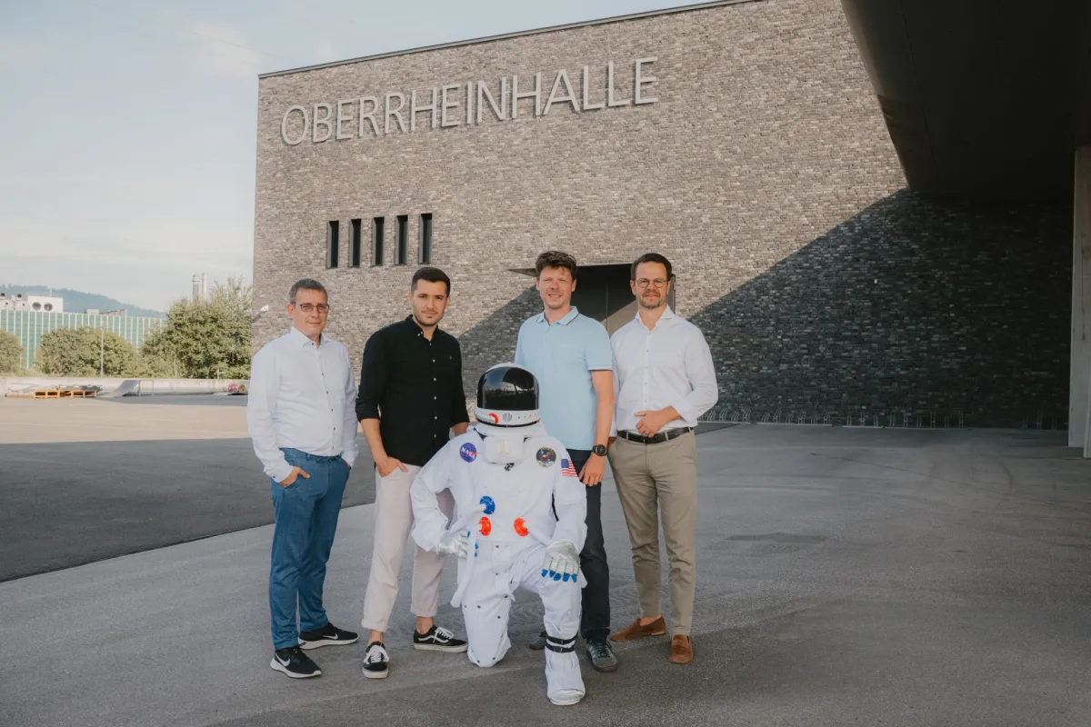 F. Thieme, Messe Offenburg/Ortenau; D. Ghassemi, BFS; F. Appel, BFI; M. Steffens, OB Offenburg (© Maxi Höck)