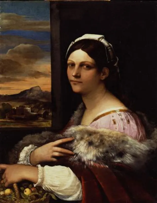Kat-Nr. 259B: Sebastiano del Piombo, Bildnis einer jungen Römerin, um 1512/13, Öl auf Pappelholz© Staatliche Museen zu Berlin, Gemäldegalerie; Foto: Volker Schneider