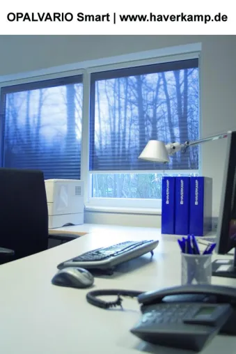OPALVARIO Smart von HAVERKAMP erfüllt Ansprüche an Blendschutz und Ästhetik Bild: OPALVARIO Smart von HAVERKAMP erfüllt Ansprüche an Blendschutz und Ästhetik