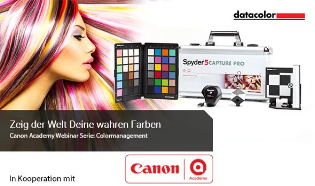 Bild: Kostenfreie Farbmanagement-Webinarserie in Kooperation mit der Canon Academy