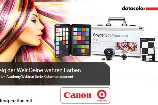 Kostenfreie Farbmanagement-Webinarserie in Kooperation mit der Canon Academy Bild: Kostenfreie Farbmanagement-Webinarserie in Kooperation mit der Canon Academy