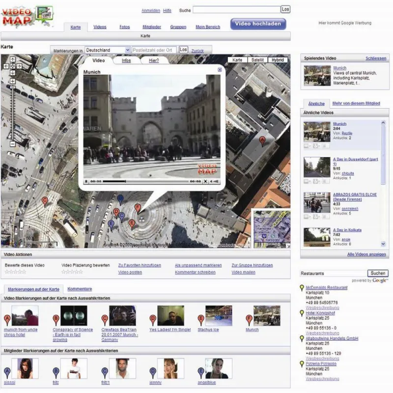 Screenshot von Videomap. Abdruck kostenfrei