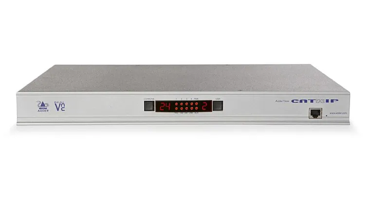 CAT5-basierter Multi-Plattform KVM-Switch mit IP-Fernzugriff und Audio Bild: CAT5-basierter Multi-Plattform KVM-Switch mit IP-Fernzugriff und Audio