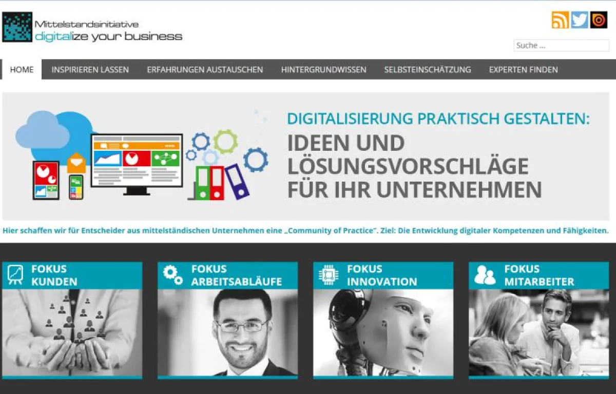 Das Digitalize Your Business-Portal ist seit kurzem online