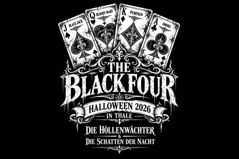 Bild: Halloween Thale 2026: Die Höllenwächter & Die Schatten der Nacht präsentieren „THE BLACK FOUR“