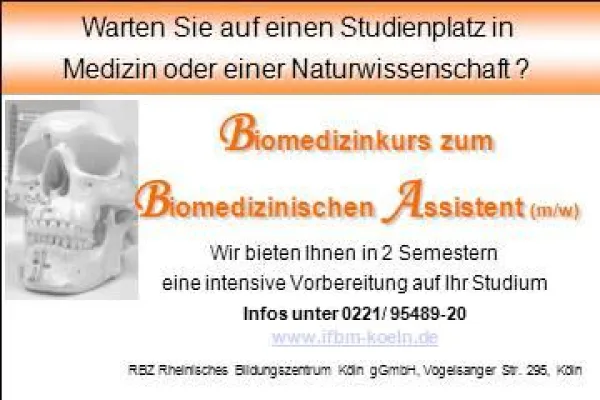 Propädeutik für Medizin und Naturwissenschaften im Biomedizinkurs am Institut für Biologie und Medizin Bild: Propädeutik für Medizin und Naturwissenschaften im Biomedizinkurs am Institut für Biologie und Medizin