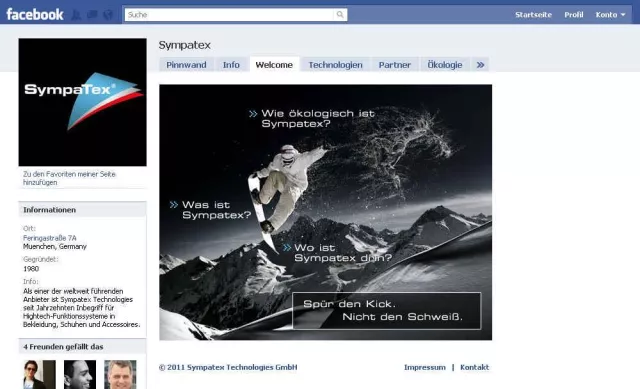 Bild: FullSIX bringt Sympatex ins Social Web