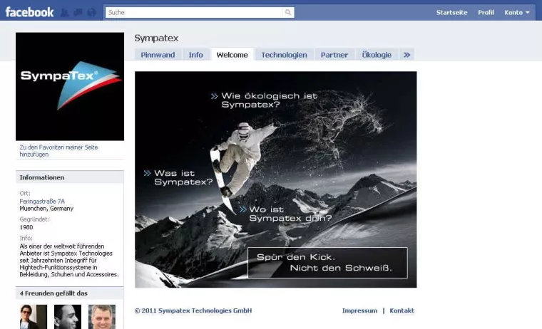 Bild: FullSIX bringt Sympatex ins Social Web