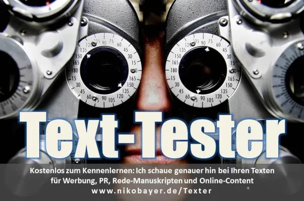 Bild: Testen Sie Ihre Texte - jetzt kostenlos