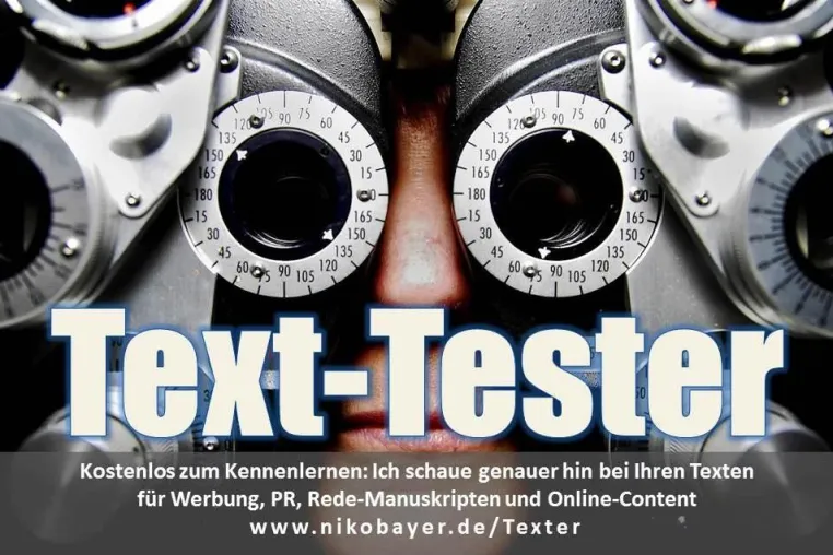 Bild: Testen Sie Ihre Texte - jetzt kostenlos