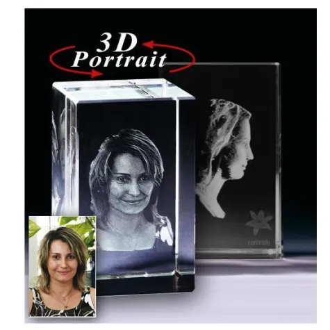 Bild: 3D Portrait in Glas ist die neue Dimension des bekannten Foto in Glas